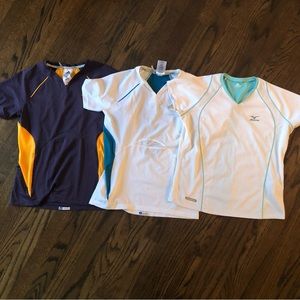 Running tops adidas Mizuno size small lot of 3